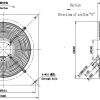 LWAE3G400SS-5MGW-05 外形尺寸图,Ø400mm EC轴流风机安装尺寸