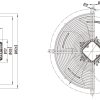 LWAA4D420S-5MEB-03 外形尺寸图,Ø420mm AC轴流风机安装尺寸