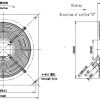LWAE3G400ST-5MGW-06 外形尺寸图,Ø400mm EC轴流风机安装尺寸