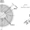 LWAE3G300SS-5PEW-03 外形尺寸图,Ø300mm EC轴流风机安装尺寸
