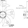 LWAE3G630TT-5MNW-02 外形尺寸图，Ø630mm EC轴流风机安装尺寸