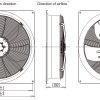 LWAA6D900S-5MKB-01 外形尺寸图,Ø900mm AC轴流风机安装尺寸