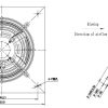 LWAE3G200ST-5PNW-06 外形尺寸图，Ø200mm EC轴流风机安装尺寸