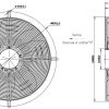 LWAE3G550TS-5MEW-03 外形尺寸图,Ø550mm EC轴流风机安装尺寸