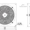LWAE3G500TS-5MKW-05 外形尺寸图,Ø500mm EC轴流风机安装尺寸