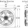 LWAA6D710S-5MKB-06 外形尺寸图,Ø710mm AC轴流风机安装尺寸