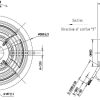 LWAE3G200SS-5PNW-03 外形尺寸图,Ø200mm EC轴流风机安装尺寸