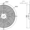 LWAE3G500TT-5MEW-04 外形尺寸图,Ø500mm EC轴流风机安装尺寸