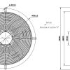 LWAE3G630TS-5MEW-03 外形尺寸图，Ø630mm EC轴流风机安装尺寸