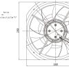 LWAE3G250SS-7PKW-10 外形尺寸图,Ø250mm EC轴流风机安装尺寸