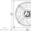 LWAE3G900TS-5MGW-01 外形尺寸图,Ø900mm EC轴流风机安装尺寸