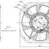 LWAE3G200SS-7PKW-14 外形尺寸图,Ø200mm EC轴流风机安装尺寸