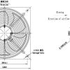 LWAE3G300ST-5PGW-15 外形尺寸图,Ø300mm EC轴流风机安装尺寸