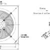 LWAE3G250ST-7MGW-06 外形尺寸图,Ø250mm EC轴流风机安装尺寸
