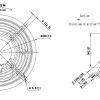LWAE3G200SS-7MEW-09 外形尺寸图，Ø200mm EC轴流风机安装尺寸