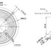 LWAE3G200ST-7MEW-10 外形尺寸图,Ø200mm EC轴流风机安装尺寸