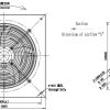 LWAE3G350SS-5PGW-05 外形尺寸图,Ø350mm EC轴流风机安装尺寸