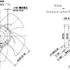 LWAE3G300ST-5PNW-02 外形尺寸图，Ø300mm EC轴流风机安装尺寸