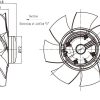 LWAE3G250SS-7PNW-09 外形尺寸图，Ø250mm EC轴流风机安装尺寸