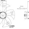LWAE3G630TS-5MNW-01 外形尺寸图,Ø630mm EC轴流风机安装尺寸