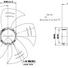 LWAE3G550TS-5MNW-01 外形尺寸图,Ø550mm EC轴流风机安装尺寸