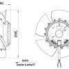 LWAA2D165S-5MNW-01 外形尺寸图,Ø165mm AC轴流风机安装尺寸