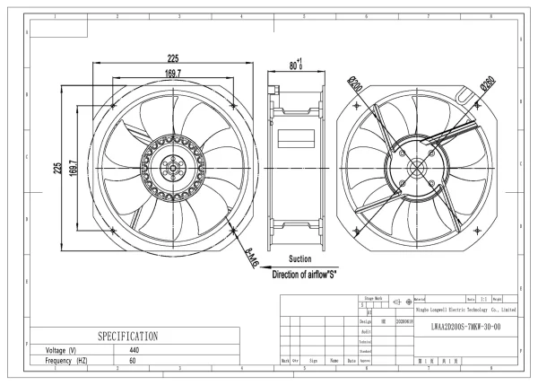 LWAA2D200S-7MKW-09 外形尺寸图 dimension drawing LONGWELL 朗伟