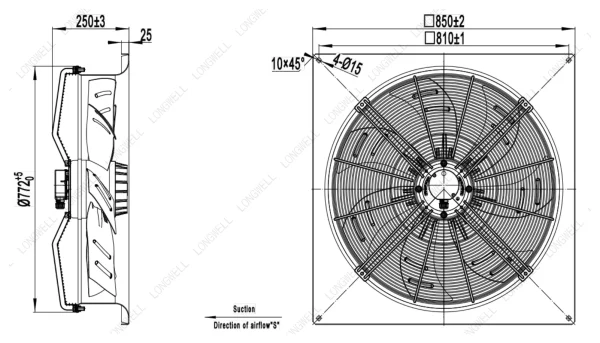 LWAA4D710S-7MKB-05 外形尺寸图 dimension drawing LONGWELL 朗伟