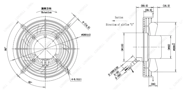 LWAE3G200SS-7MEW-09 外形尺寸图 LONGWELL 朗伟