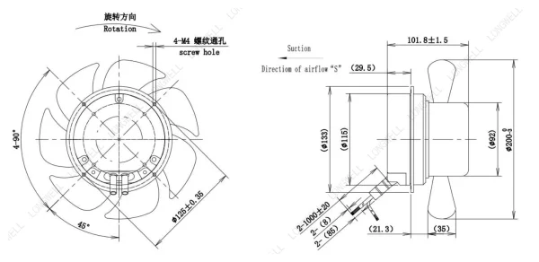LWAE3G200SS-7MNW-07 外形尺寸图 LONGWELL 朗伟