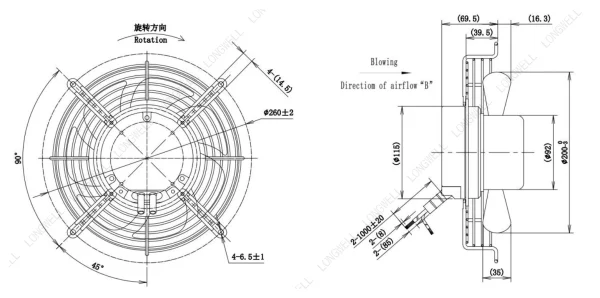 LWAE3G200ST-7MEW-10 外形尺寸图 LONGWELL 朗伟