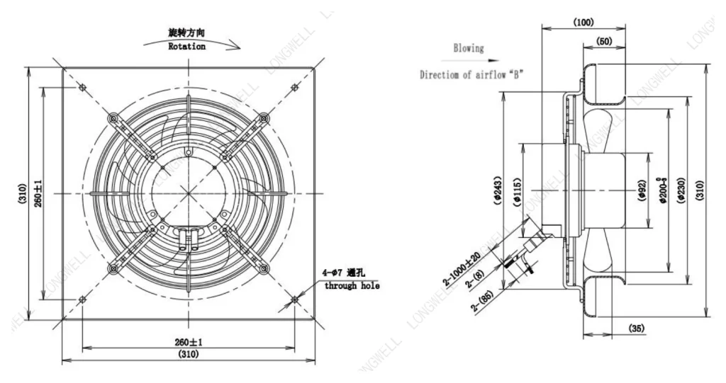 LWAE3G200ST-7MGW-12 外形尺寸图