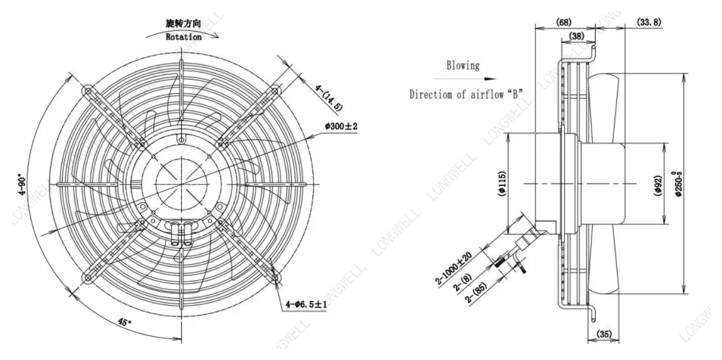LWAE3G250ST-7MEW-04 外形尺寸图