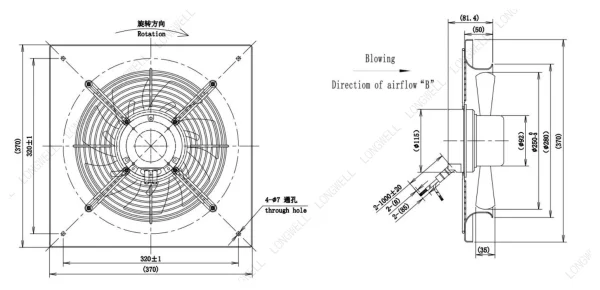 LWAE3G250ST-7MGW-06 外形尺寸图 LONGWELL 朗伟