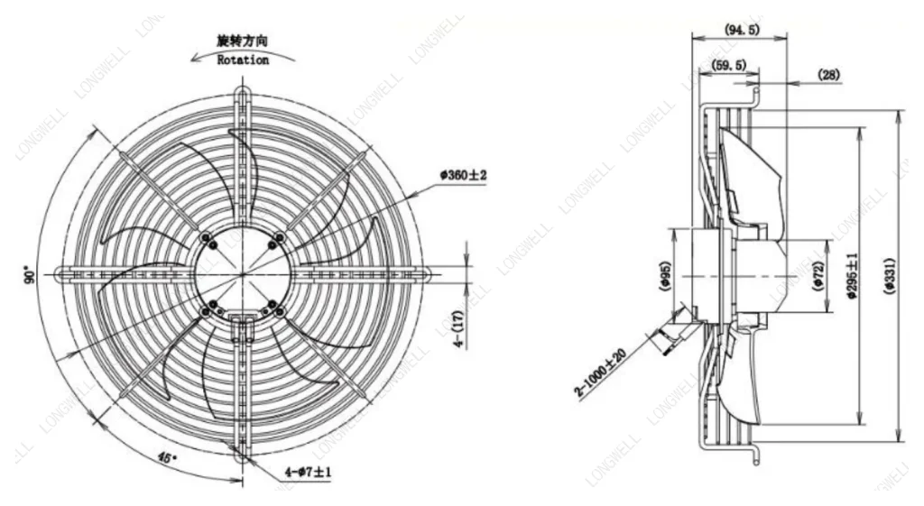 LWAE3G300SS-5PEW-12 外形尺寸图