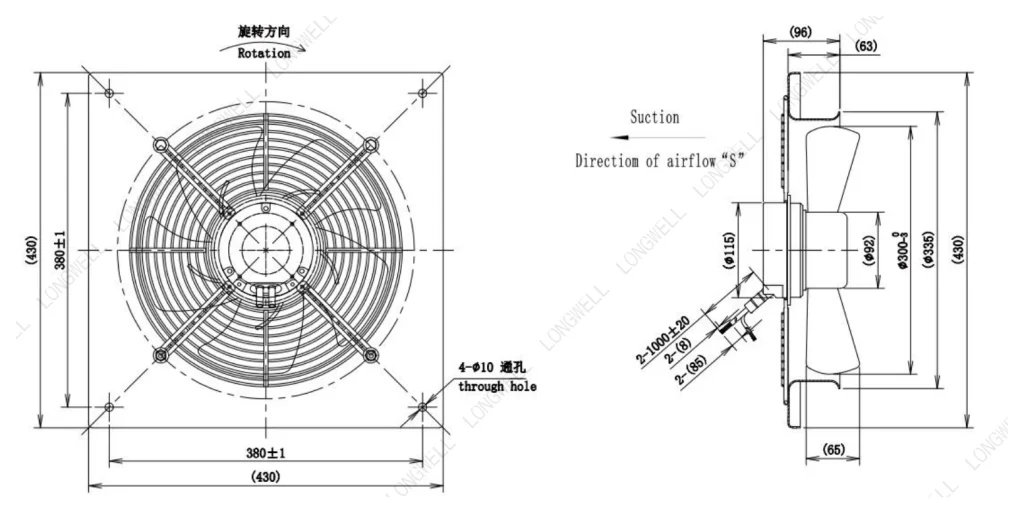 LWAE3G300SS-5PGW-05 外形尺寸图