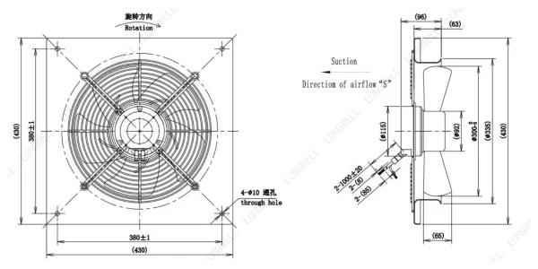 LWAE3G300SS-5PGW-05 外形尺寸图 LONGWELL 朗伟
