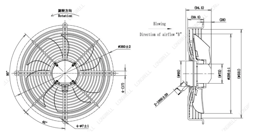 LWAE3G300ST-5PEW-13 外形尺寸图