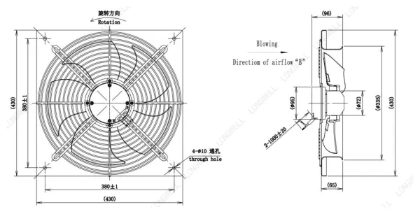 LWAE3G300ST-5PGW-15 外形尺寸图 LONGWELL 朗伟