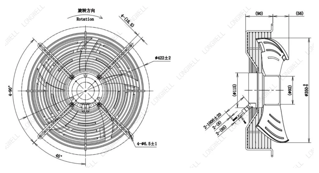 LWAE3G350ST-5PEW-04 外形尺寸图