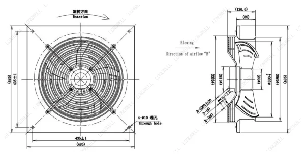 LWAE3G350ST-5PGW-06 外形尺寸图 LONGWELL 朗伟