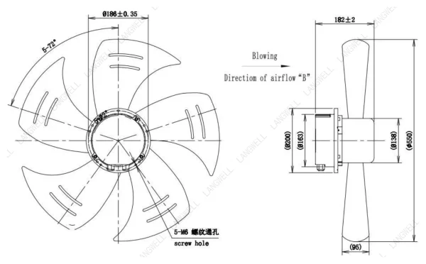 LWAE3G550TT-5MNW-02 外形尺寸图 LONGWELL 朗伟