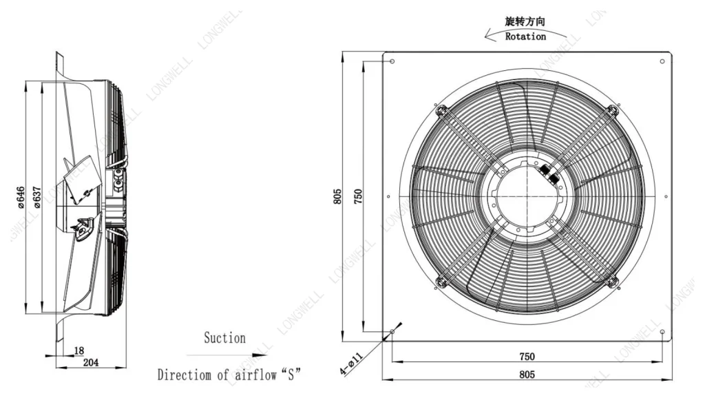 LWAE3G630TS-5MKW-08 外形尺寸图