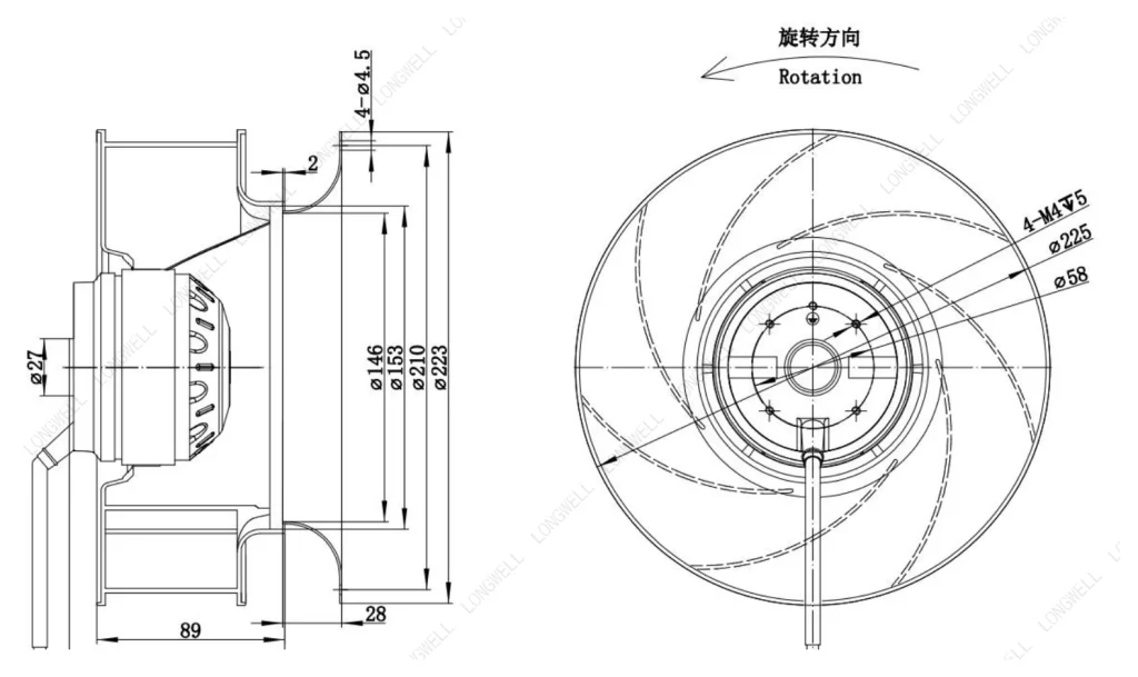 LWBA2D225-092NT-12 外形尺寸图