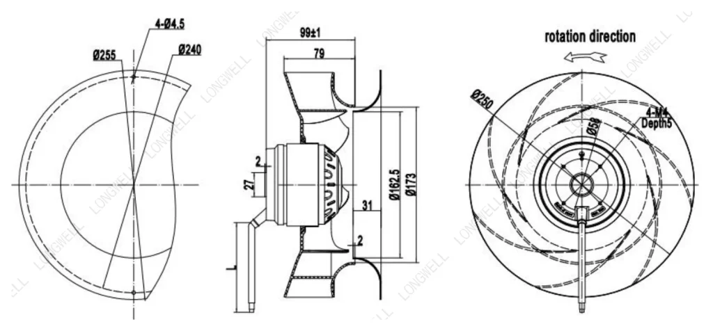 LWBA2D250-092NT-10 外形尺寸图
