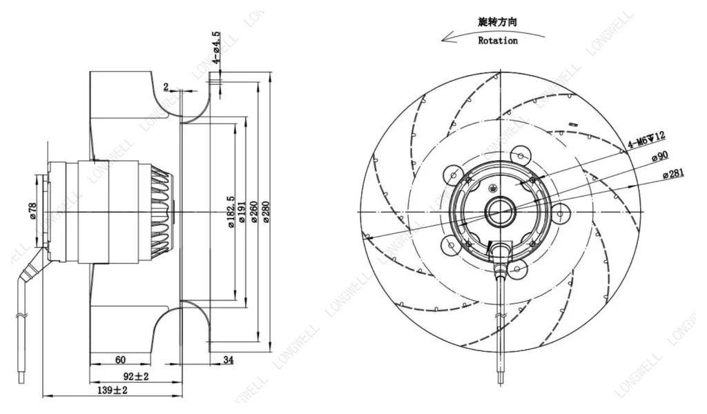 LWBA2D280-102NT-08 外形尺寸图