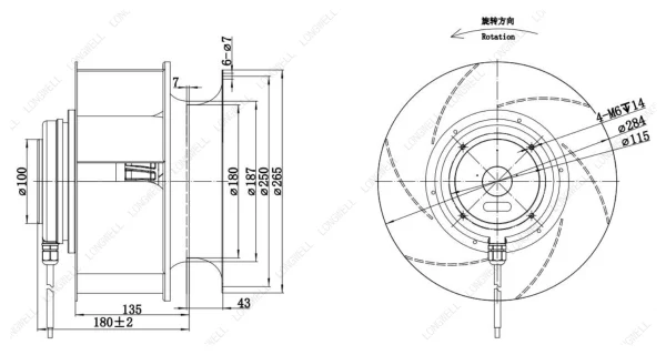 LWBA2D280-138NT-09 外形尺寸图 LONGWELL 朗伟