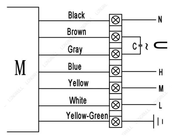 LWBA2E175-092NS-05 接线图 wiring diagram LONGWELL 朗伟