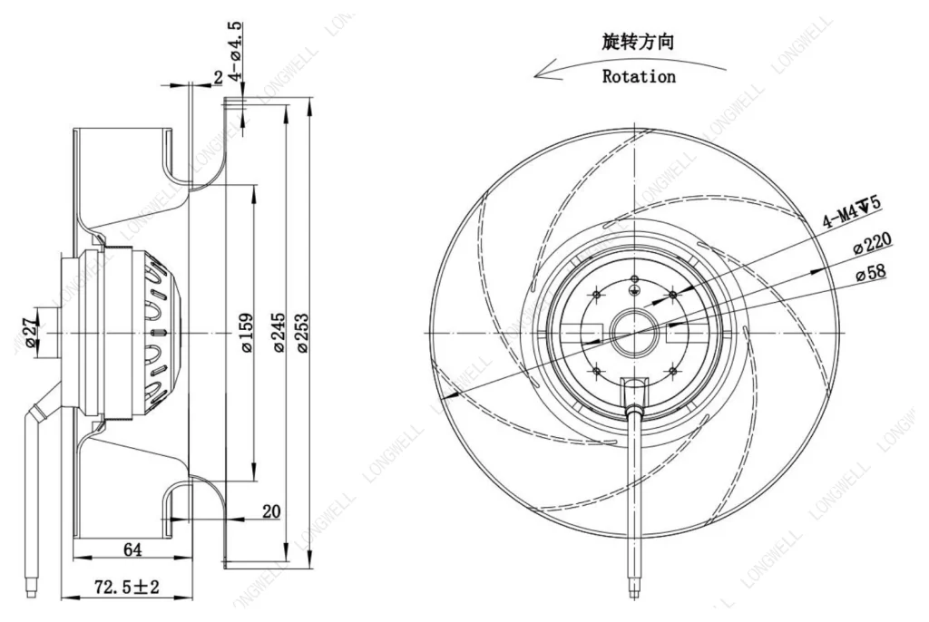 LWBA2E220-092NS-04 外形尺寸图