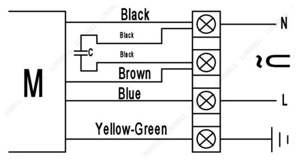 LWBA2E225-092NU-05 接线图 wiring diagram LONGWELL 朗伟